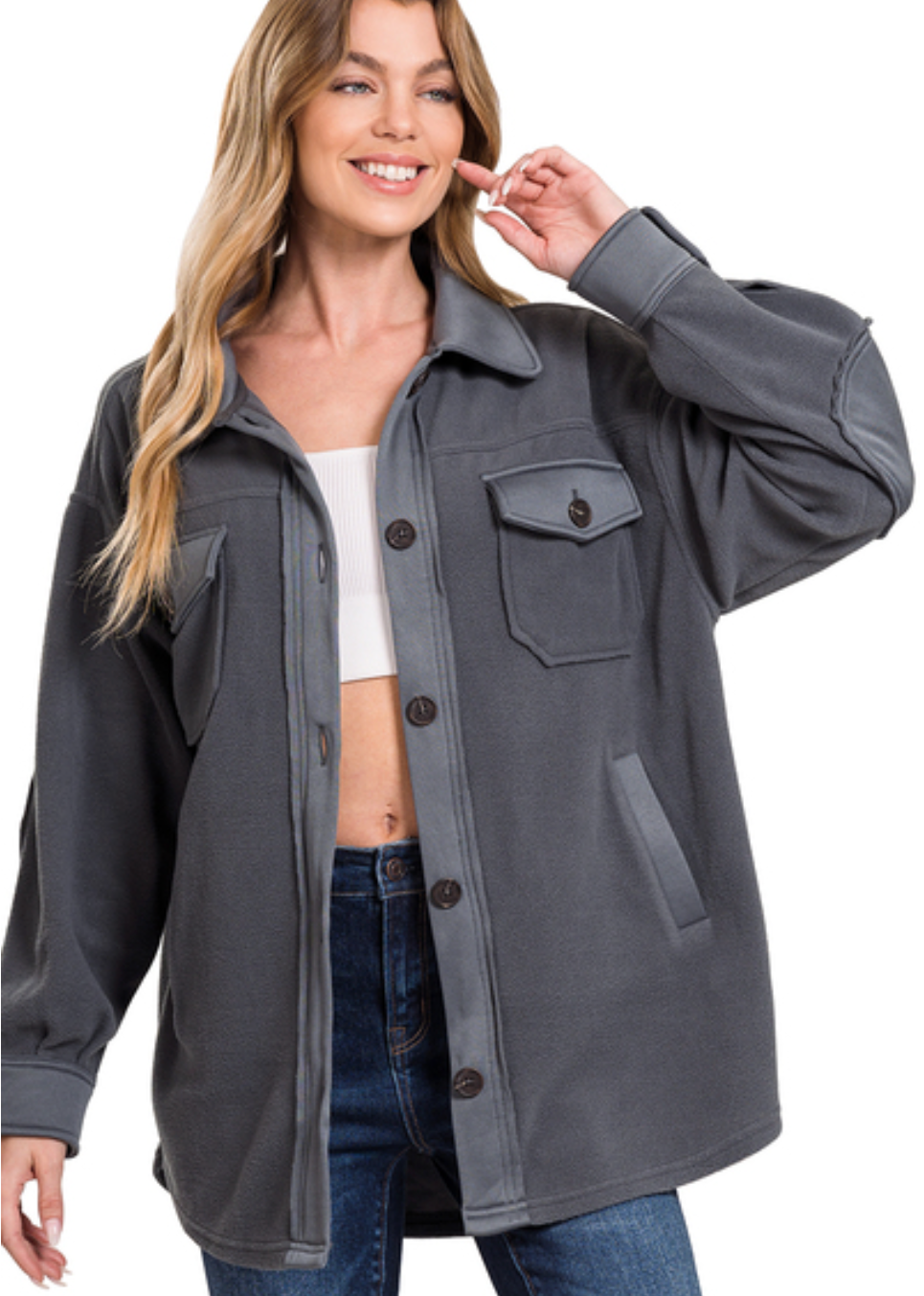 Oversized Fleece Shacket