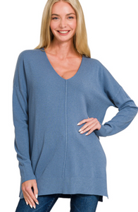 Viscose front Seam Sweater