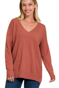 Viscose front Seam Sweater