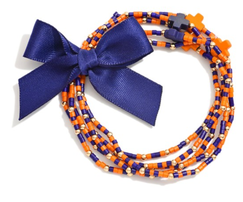 Set of Five - Game Day Beaded Stretch Bracelets
