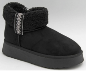 MIA Shoes Iceland Boot – Faux Shearling Cozy Ankle Boot