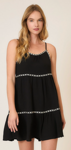 Cozy Co Black With White Accent Dress