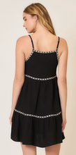 Load image into Gallery viewer, Cozy Co Black With White Accent Dress
