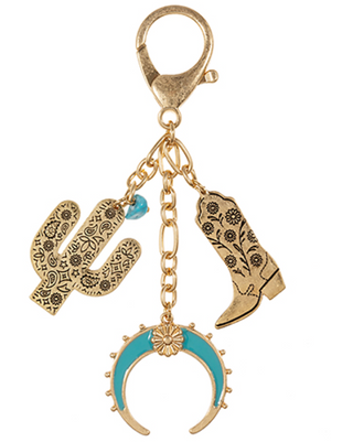 Western Theme & Multi Charm Key Chain