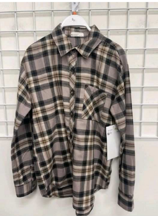 Be Cool - Plaid Flannel - Greige