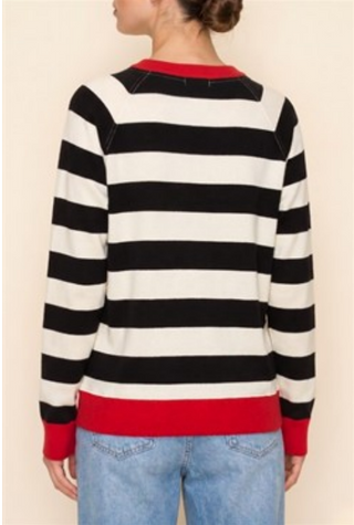 The Greii - Long Sleeve Sweater - Black / Red