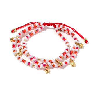 Erimish - Shredder Red & White Bracelet