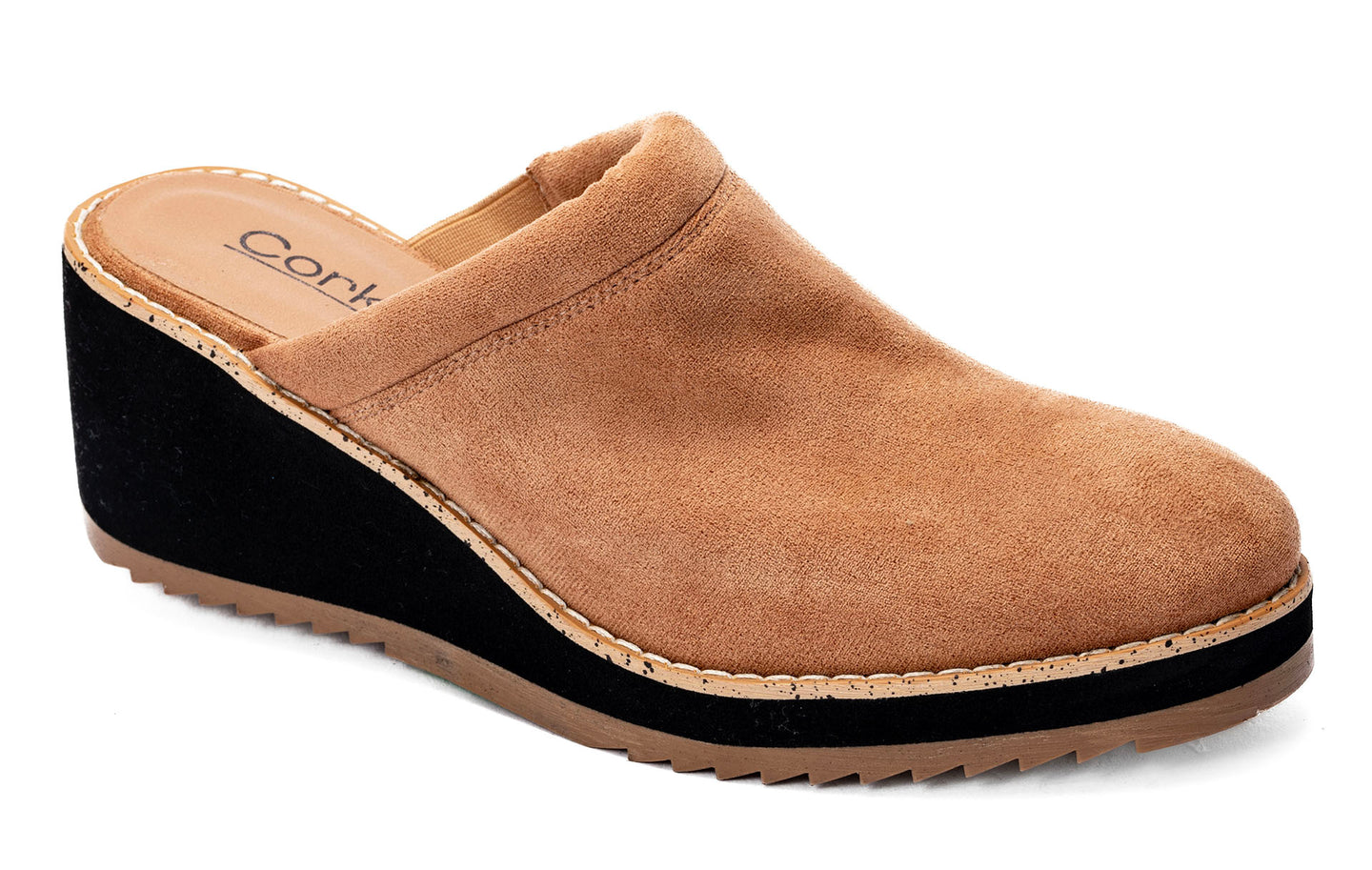 CORKYS Skedaddle Wedge - Camel Faux Suede