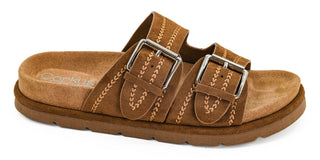 CORKYS Smitten Sandal Tobacco Faux Suede