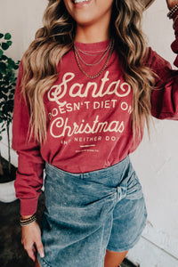Santa Doesnt Diet CC Longsleeve