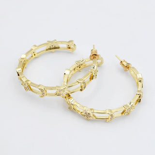 Treasure Jewels - Star Moon Gold Hoop