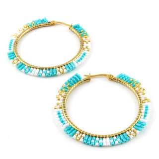 Erimish- Sunburst Turq Earring