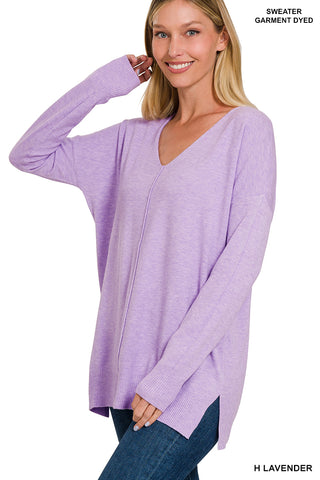 Zenana Cashmere Feel V-neck Sweater
