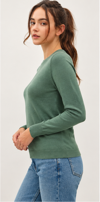 Be Cool - Cashmere-Feel Crew Neck Sweater - Hunter Green