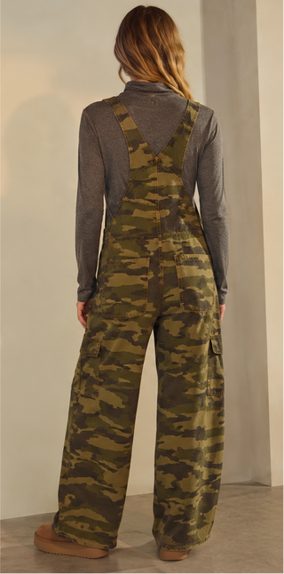 Oddi - Camo Denim Barrel Overall Jumpsuit