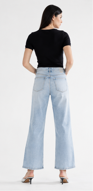 Mica Denim - Super High Rise Wide Leg - Light Wash