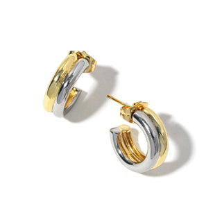 Erimish - Two Toned Hoop Earrings