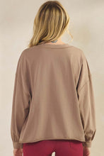 Load image into Gallery viewer, Yelete Women&#39;s Nautical Anchor Graphic Long Sleeve Cotton Top
