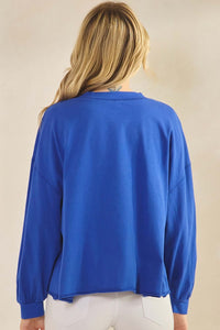 Yelete Women's Bird in Flight Graphic Long Sleeve Cotton Top