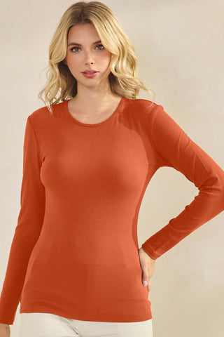 Yelete Pure Comfort Ribbed Long Sleeve Top