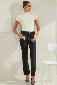 Yelete Classic Solid Straight Leg Jeggings
