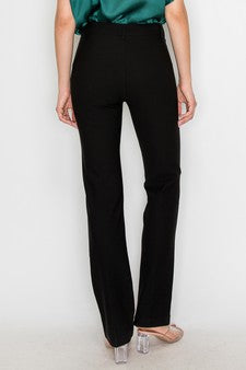 Yelete Straight-Leg Ponte Pants - Black