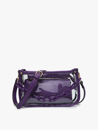 Jen & Co. - Jessica Clear Crossbody Bag – Chain Strap