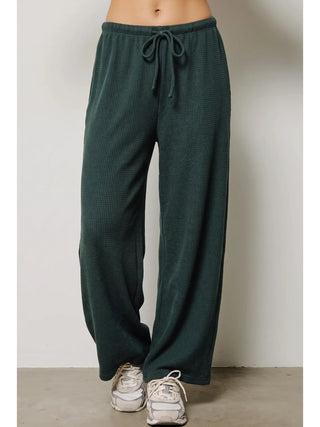 Charlotte Avery - Rib Knit Pull On Pant - Pine