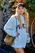 Load image into Gallery viewer, BUCKETLIST &#39;PILATES &amp; YOGA&#39; Print Reversible Mockneck Sweatshirt
