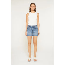 Load image into Gallery viewer, MICA DENIM HIGH RISE RAW HEM DENIM SHORTS VINTAGE BLUE
