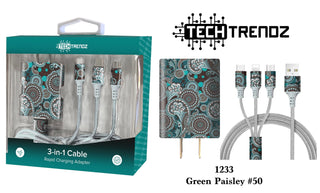 Tech Trendz Quick Charging All In One Set - Red Plaid