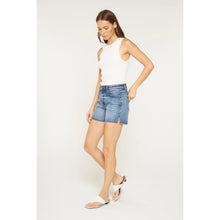 Load image into Gallery viewer, MICA DENIM HIGH RISE RAW HEM DENIM SHORTS VINTAGE BLUE

