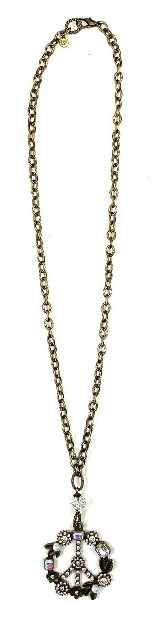 Lost & Found Trading - TPG517 NK-Pearl & Bling Collage Peace Sign