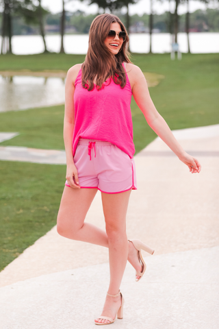 Jess Lea - Think Pink Solid Drawstring Everyday Shorts