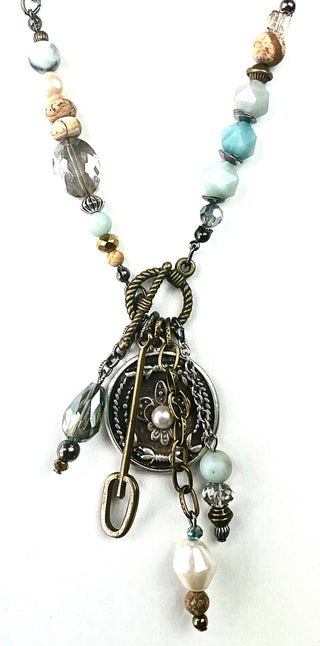 Lost & Found Trading - NK FRONT TOGGLE W/BEADED, COIN & CHAIN DANGLES