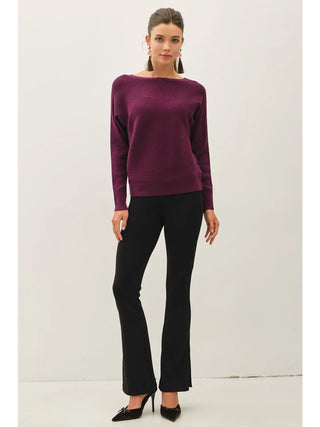 Be Cool The Shelby Sweater - Eggplant