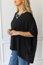 Load image into Gallery viewer, Curly Rib Relaxed Poncho Top
