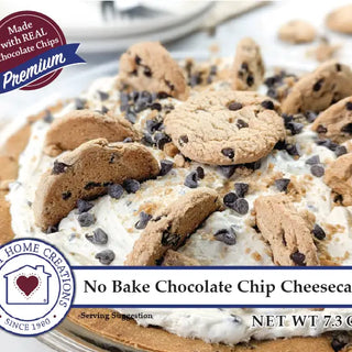 Country Home Creations - No Bake Chocolate Chip Cheesecake