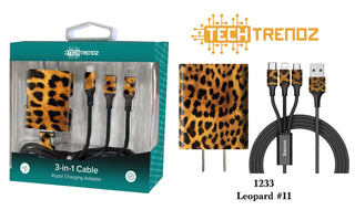 Tech Trendz Quick Charging All In One Set - Red Plaid