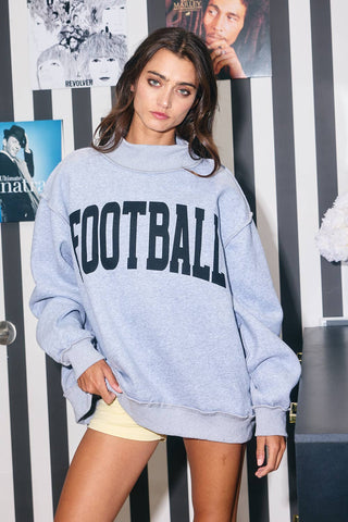 BUCKETLIST INC - IT2594-FOOTBALL | 'FOOTBALL & GAMEDAY' Reversible Sweatshirt