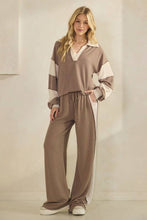 Load image into Gallery viewer, HEIMISH - LONG SLEEVE MANDARIN COLLAR SOLID CONTRAST TOP
