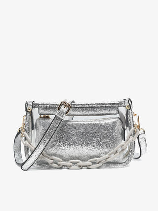 Jen & Co. - Jessica Clear Crossbody Bag – Chain Strap