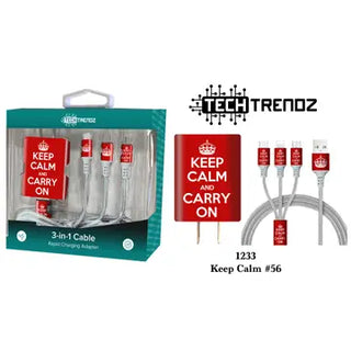 Tech Trendz Quick Charging All In One Set - Red Plaid