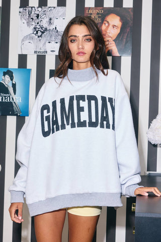 BUCKETLIST INC - IT2594-FOOTBALL | 'FOOTBALL & GAMEDAY' Reversible Sweatshirt