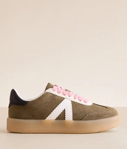 MIA Axel Khaki & White Sneakers – Lace-Up Casual Comfort