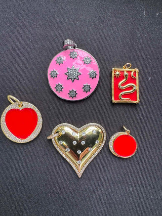 Assorted enamel statement charms