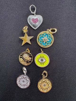 Celestial and Heart-inspired Charm Pendants