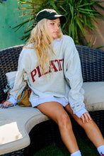 Load image into Gallery viewer, BUCKETLIST &#39;PILATES &amp; YOGA&#39; Print Reversible Mockneck Sweatshirt
