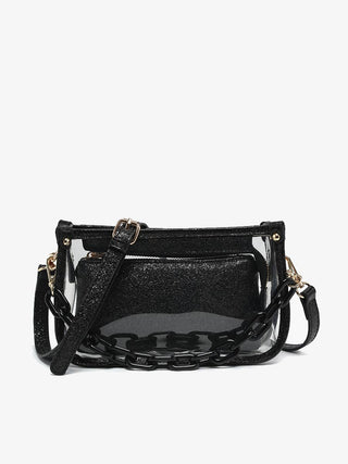 Jen & Co. - Jessica Clear Crossbody Bag – Chain Strap