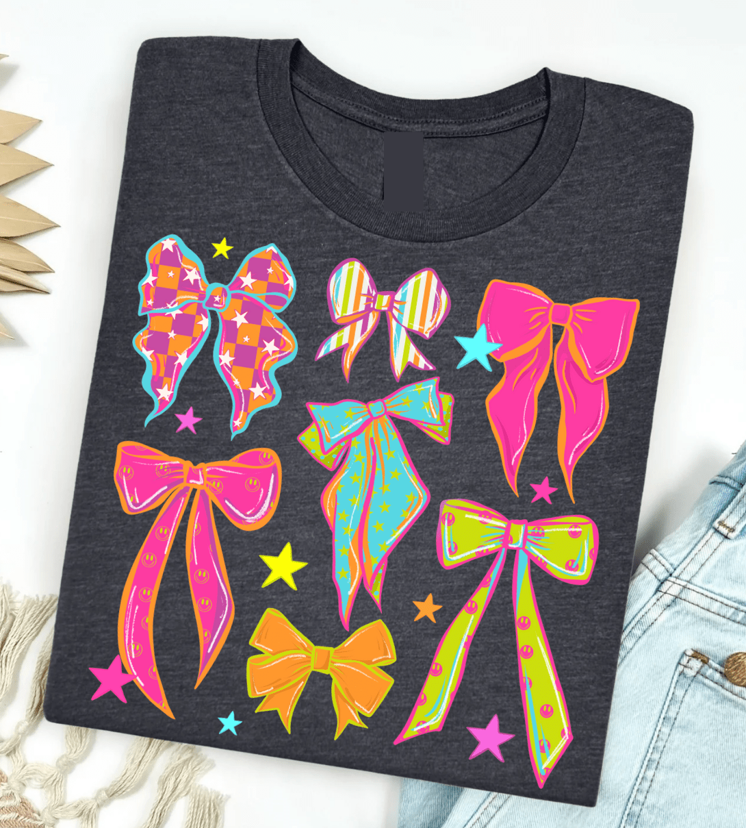Festivitees - Neon Bows Graphic Tee